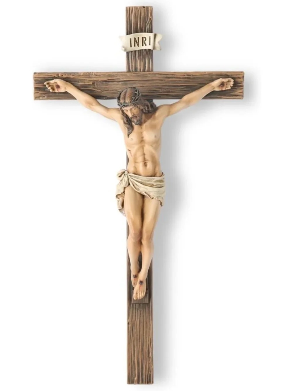 Handmade 10" Catholic Crucifix Wall Cross, Jesus Christ Religious Art, Gift
